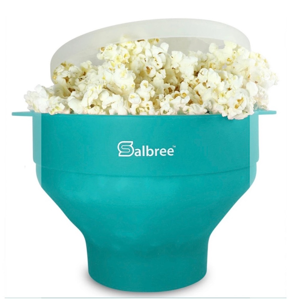 SALBREE MICROWAVE POPCORN POPPER kernel kitchen space saver silicone collapsible